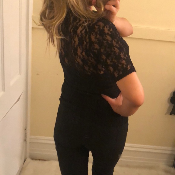 XOXO sexy black lace top XS - Picture 4 of 7